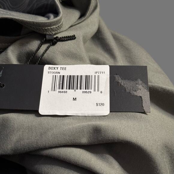 adidas Y-3 Boxy Tee Green Oversized Size M NWT IP7711 - Picture 10 of 11